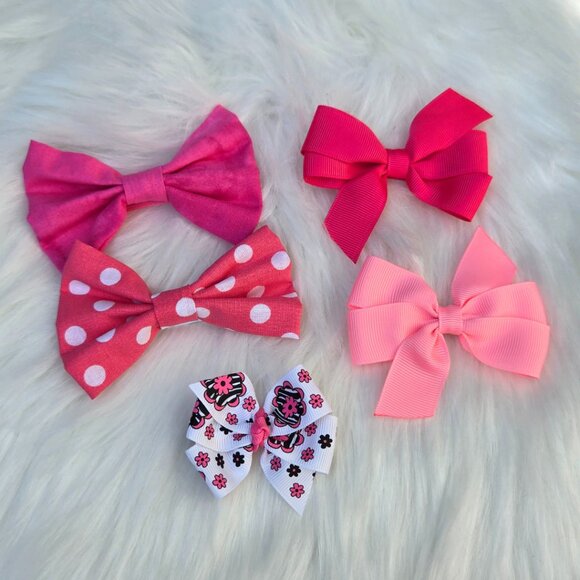 New Baby Girl Hair Bows – Set of 5 Clips, Soft & Stylish for Toddlers & Kids - Picture 1 of 2